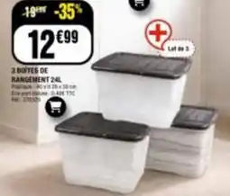 La Foir'Fouille 3 boites de rangement offre