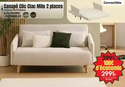 Maxi Bazar Canapé Clic Clac Milo 2 places offre