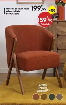 Maxi Bazar Fauteuil de salon Jules offre