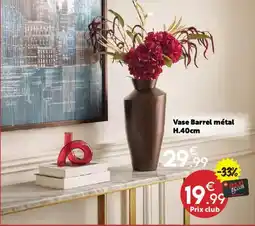 Maxi Bazar Vase Barrel métal offre