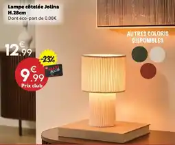Maxi Bazar Lampe côtelée offre