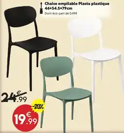 Maxi Bazar Plasta chaise empilable offre