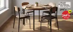 Maxi Bazar Table ronde et 4 chaises offre