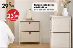 Maxi Bazar Rangement 2 tiroirs offre