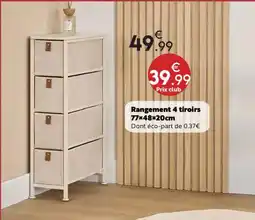 Maxi Bazar Rangement 4 tiroirs offre