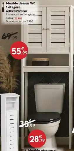 Maxi Bazar Meuble dessus WC offre