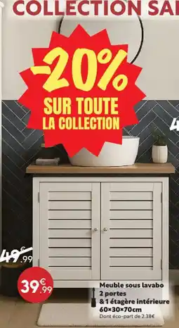Maxi Bazar Meuble sous lavabo 2 portes offre