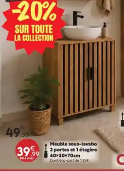 Maxi Bazar Meuble sous-lavabo 20portes et 1 étagère offre