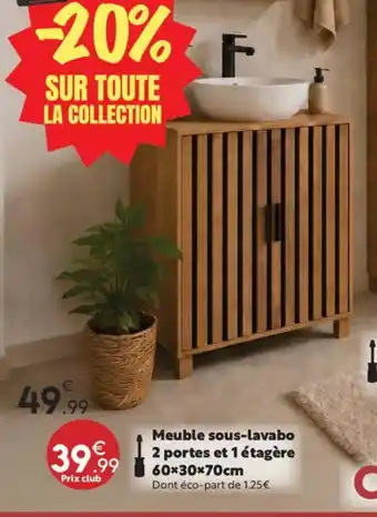 Meuble sous-lavabo 20portes et 1 étagère