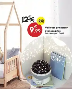 Maxi Bazar Veilleuse projecteur étoiles à piles offre