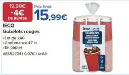 Costco IECO Gobelets rouges offre