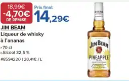 Costco JIM BEAM Liqueur de whisky à l'ananas offre