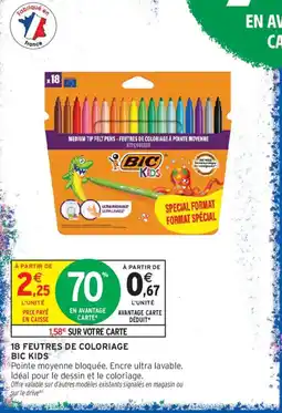 Intermarché Bic Kids 18 feutres de coloriage offre