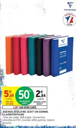 Intermarché Clairefontaine Agenda scolaire offre