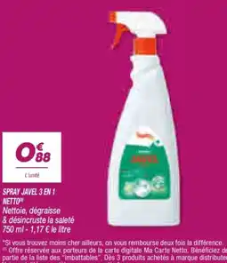Netto JAVEL Spray 3 en 1 offre