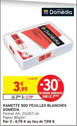 Intermarché Domédia Feuilles blanches offre