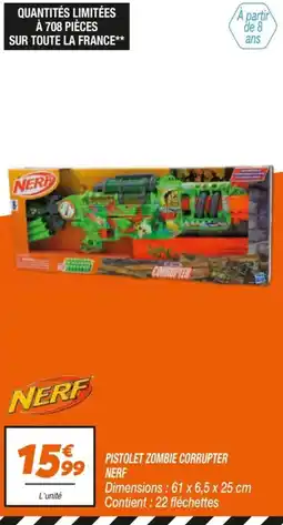 Netto NERF PISTOLET ZOMBIE CORRUPTER offre