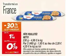 Netto PÂTE FEUILLETÉE offre