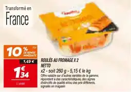 Netto Roulés au fromage offre