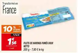 Netto Jaboulet Filets de harengs fumés doux offre