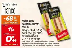 Netto SODEBO SANDWICH ROSETTE offre