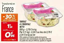 Netto TABOULÉ À L'ORIENTALE offre