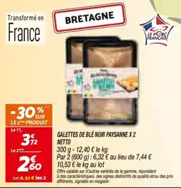 Netto GALETTES DE BLÉ NOIR PAYSANNE offre