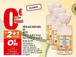 Netto PÂTES AUX OEUFS NIDS IGP offre