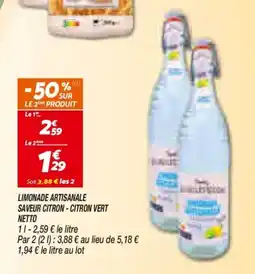 Netto Limonade artisanale offre