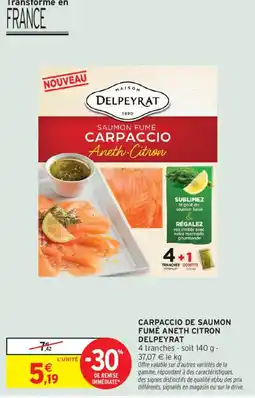Intermarché DELPEYRAT Carpaccio offre