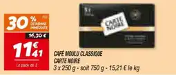Netto CARTE NOIRE CAFÉ MOULU CLASSIQUE offre