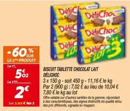Netto DÉLICHOC BISCUIT TABLETTE CHOCOLAT LAIT offre