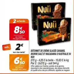 Netto Nuii Bâtonnet de crème glacée caramel beurre salé et macadamia d'Australie offre