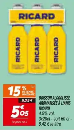 Netto RICARD BOISSON ALCOOLISÉE AROMATISÉE À L'ANIS offre