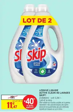 Intermarché Skip Lessive liquide Active Clean offre