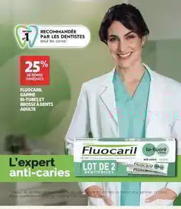 Auchan Parapharmacie Fluocaril gamme bi-tubes et brosse à dents adulte offre