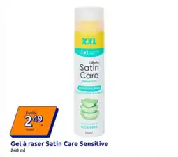 Action Gillette Gel à raser Satin Care Sensitive offre