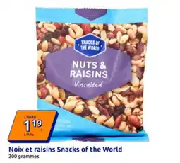 Action Snacks of the World Noix et raisins offre