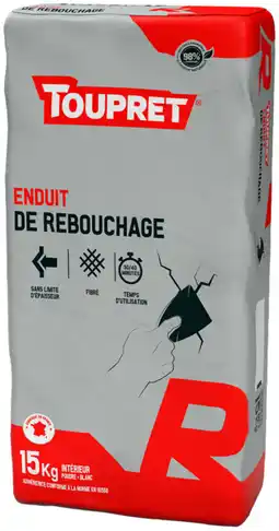 Brico Dépôt Enduit de rebouchage poudre 15kg offre