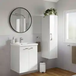 Brico Dépôt Meuble sous-vasque suspendu blanc 50cm offre