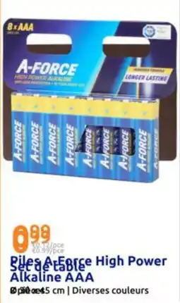Action Blée a-éspice high power alkaline aaa offre