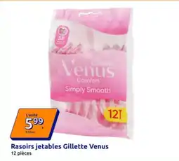 Action Gillette - rasoirs jetables venus offre
