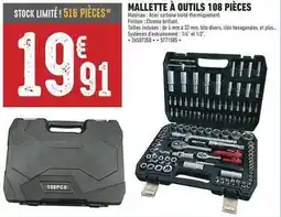 Brico Cash Mallette a outils 108 pièces offre