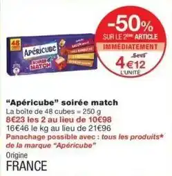 Monop' Apéricube - soirée match offre