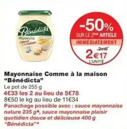 Monop' Bénédicta - mayonnaise comme à la maison offre