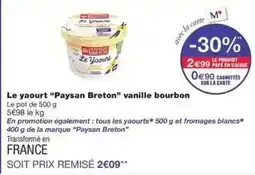 Monop' Tous - le yaourt paysan breton vanille bourbon offre