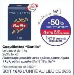 Monop' Barilla - coquillettes offre