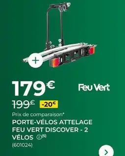 Feu Vert Feu vert - porte-vélos attelage discover-2 vélos offre