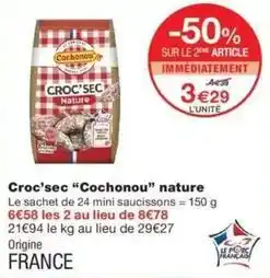 Monop' Cochonou - croc'sec offre