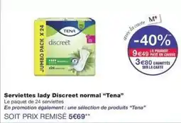 Monop' Tena - serviettes lady discreet normal offre